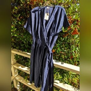 Linen Wrap Dress